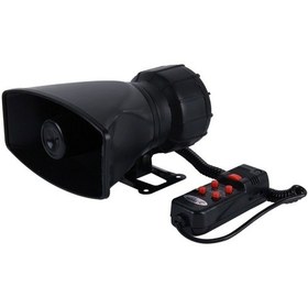 Resim Sones Hjs-78005 12v 60w 300db Araba Elektrikli Alarm Havalı Korna Siren Hoparlör 5 Ses Tonu / 3 Ses Tonu Süper Yüksek Mikrofonlu, Kablo Uzunluğu: 60cm 