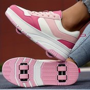 Resim Çocuk Moda Patenleri, Nefes Alabilen Preppy Stil, Düz Renk, Tüm Mevsimler Spor ve Sokak Giyimi, Bağcıklı, Üst, Kumaş İç, TPR Taban, EVA Taban, Erkek ve Kızlar için 