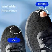 Resim Ayakkabının yanlarında hasarları onarmak, astarındaki delikleri onarmak, spor ayakkabının topuğundaki aşınma yamalarını onarmak için 12 adet self-adhesive ayakkabı yaması seti. Dayanıklı ve çizilmezdir ve yırtılma ve aşınmayı onarabilir. 