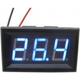 Resim 0.56'' 0-100V 3 Kablolu Dc Mavi Voltmetre 
