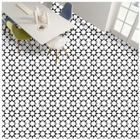 Resim Yer Kaplama Folyosu Laminasyonlu Yıldız Karo Taş Desen 