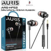 Resim Auris MİKROFONLU 3.5mm JACK GİRİŞLİ SİLİKON BAŞLIKLI STEREO KULAK İÇİ KABLOLU KULAKLIK 