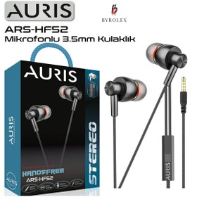 Resim Auris MİKROFONLU 3.5mm JACK GİRİŞLİ SİLİKON BAŞLIKLI STEREO KULAK İÇİ KABLOLU KULAKLIK 