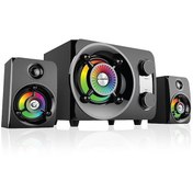 Resim Rampage RMS-G8 2+1 25W Bluetooth+USB-SD-FM Rainbow Siyah Led Işıklı Gaming Speaker AYNI GÜN ÜCRETSİZ KARGO 2 YIL GARANTİ