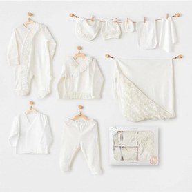 Resim Yenisinial Newborn Chic Girl 10'lu Hastane Çıkışı Ekru Ekru 