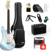 Resim Donner DST-152R Elektro Gitar Seti (Metallic Ice Blue) 