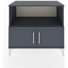 Resim Hyperion Şifonyer Tek Raflı 2 Kapaklı 88x44x80 Antrasit-antrasit Antrasit 