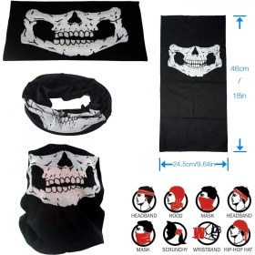 Resim MiraLive Motorcu Boyunluk Baf Buff Bandana 25X48 cm Model 7 