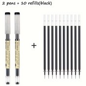 Resim 0.35mm Jel Kalem Seti, İğne Ucu Jel Kalem, Siyah Mavi Kırmızı Mürekkep, Pürüzsüz Yazma, Sızdırmaz, Büyük Kapasiteli Ofis Kalem, Öğrenci Çalışması, Yazma, Sınav Kalem 
