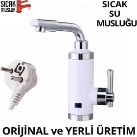 Resim Özbience Elektrikli Ani Su Isıtıcı, Termal Şofben, Musluk, Pratik Kullanım 