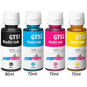 Resim FORPRİNT HP DeskJet GT 5820 Yazıcı Uyumlu Forprint Eco100 Plus Mürekkep Seti 4 Renk 