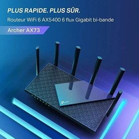 Resim Storemax Archer AX73, AX5400 Çift Bant Gigabit Wi-Fi 6 Router, Fiber Destekli, 4×gbps Lan Portlarıları, 200&APOS;DEN Fazla Cihazı Bağlayın,ofdma ve Mu-Mımo Destekli, Oyun Için Ideal Xbox/ps4/4k-8k Yayın 