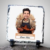 Resim Karikatürlü En İyi Kadın Anestezi Teknikeri Dekoratif Taş 