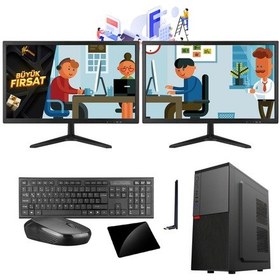 Resim Ramtech OF590-101 EKSTRA i5-9400 16 GB 1 TB HDD + 512 GB SSD GT610-2 GB 21.5" Dual Dos Masaüstü Bilgisayar 