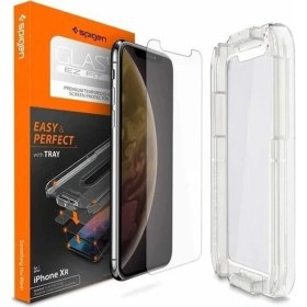 Resim Spigen iPhone 11 / XR Cam Ekran Koruyucu Kolay Kurulum GLAS.tR EZ Fit Slim HD - 064GL24818 
