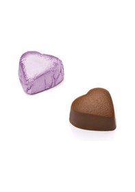 Resim Melodi Çikolata Yaldız Mini Kalp Antep Fıstıklı Çikolata Pembe 500g 