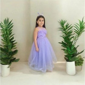 Resim Ahsenim Bebe Roba Fırfırlı Kız Çocuk Uzun Abiye Elbise 