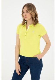 Resim U.S. Polo Assn. Kadın Fıstık Yeşili Basic Polo Yaka Tişört 50280060-VR087 
