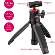 Resim Vkemall Ulanzi Mt-50 Djı Action 2 Uyumlu Manyetik Hızlı Montajlı Çift Fonksiyonlu Selfie Çubuğu-tripod Abs+alüminyum 