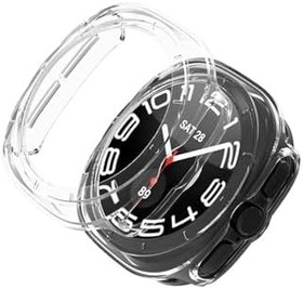 Resim Nanospace Samsung Galaxy Watch Ultra İle Uyumlu Kılıf Silikon Soft Kasa Koruyucu (EKRAN KISMI AÇIK) (şeffaf) 