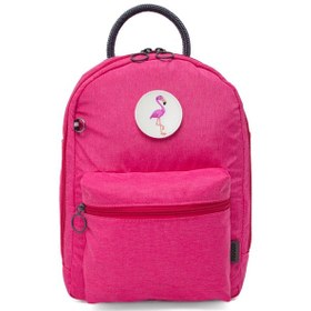 Resim Bobi Pembe Su Geçirmez Bondit Kumaş Geniş Hacimli İllüstrasyonlu Anne Bebek Bakım Sırt Çantası Pembe 