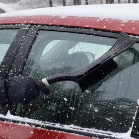 Resim Araba Buz Kazıyıcı Araç Cam Kar Temizleyici Fırçası Oto Ön Camı Kırıcı Kazıma Aparatı Temizleme Kış Kırağı 