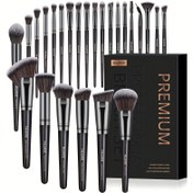 Resim 25 adet Makyaj Fırçaları Saklama Kutusu, Allık Fırçası, Fondöten Fırçası, Göz Farı Fırçası, Kapatıcı Fırçası Tam Set, Komple Profesyonel Makyaj Araçları, Yeni Başlayanlar İçin Uygun 