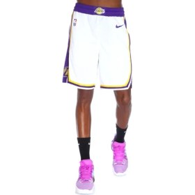 Resim Nike Los Angeles Lakers Nba Erkek Beyaz Basketbol Şort AJ5616-100 