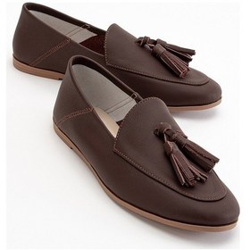 Resim Luvishoes F04 Kahve Cilt Hakiki Deri Ayakkabı Kahverengi 