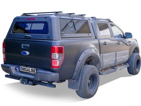 Resim Ford Ranger Omcap Camlı Kabin Paslanmaz Çelik Sürgülü Yan Camlar 2011-2022 Arası 