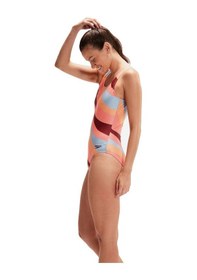 Resim Speedo Allover U-back Kadın Yüzücü Mayosu Çok Renkli 