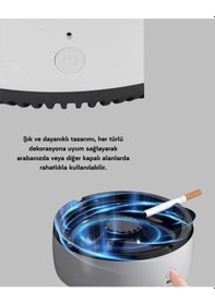 Resim Hava Temizleyici Küllük Sigara Dumanı Filtreli Sessiz Çalışan Şık Tasarım 