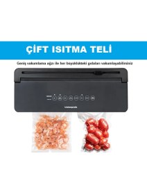 Resim Küchen Pratic VS8010 Ev Tipi Elektrikli Vakum Makinesi + 10 Adet Vakum Poşeti 