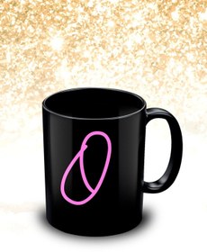 Resim yhfoto O Harfli Siyah Kupa Bardak - Letter O Black Mug - Cup 
