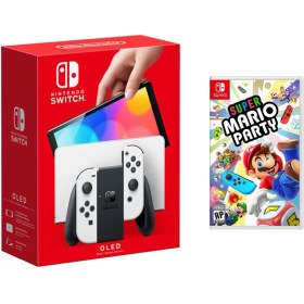 Resim Nintendo Switch OLED Beyaz Yeni Nesil Konsol 64GB + Super Mario Party Oyunlu Bundle 