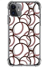 Resim Beyzbol İllüstrasyonları iPhone11 Kristal Berraklığında Kılıf, Darbeye Dayanıklı Koruyucu Tutucu iPhone 11 ile Uyumlu Yumuşak Kauçuk Tampon Telefon 11 Kılıf 6,1 İnç 