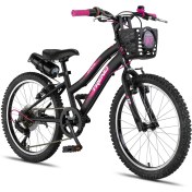 Resim Trendbike Mistral L 20 Jant Vites Çocuk Bisikleti 6-9 Yaş Kız Çocuk Bisikleti Siyah-Fuşya 20.411-S-F 