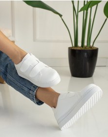 Resim galya shoes Kadin Beyaz Cırtlı Spor Ayakkabı 