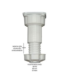 Resim Plastik Baza Ayağı, Beyaz, 8 Cm 10 Adet Beyaz 