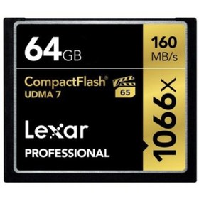 Resim Lexar 64gb 1066x Pro Cf-160 Mb/sn. Compackt Flash Hafıza Kartı 