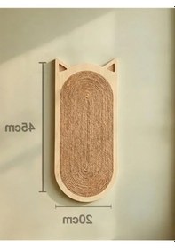 Resim Doğal Ahşap Ve Jüt İpli Kedi Tırmalama Tahtası 45 Cm X 20 Cm 
