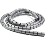 Resim Spiral Boru Kablo Kanalı Masa Bilgisayar Kablo Fiş Düzenleyici Toplayıcı Tutucu Gri, 1 mt x 20 mm - 1 Adet 