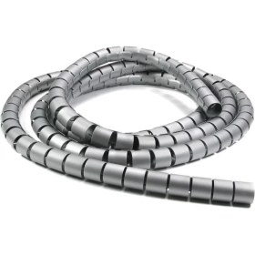 Resim Spiral Boru Kablo Kanalı Masa Bilgisayar Kablo Fiş Düzenleyici Toplayıcı Tutucu Gri, 1 mt x 20 mm - 1 Adet 