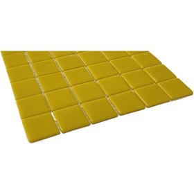 Resim MozaiKristaL Tüm yüzeyler için 50x50mm. Sarı, 31,5x31,5cm. Fileli Cam Mozaik. (5 File Karo=0,5m2 Fiyatıdır) 