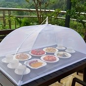 Resim Büyük Pop-Up Beyaz Ağ Gıda Kapak Çadırı - Katlanabilir ve Yıkanabilir, Nefes Alabilen Plastik/Metal Çerçeve, Açık Hava Piknikleri, Barbeküleri, Partiler, Kamp için - El Yapımı Tasarım, Piknik Gereçleri, Taşınabilir Kanvas 