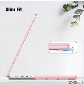Resim Novstrap Apple Macbook Pro 16 İnç M4/pro/max A3186 A3403 İle Uyumlu Kılıf Sert Parlak Koruma Kapak Pembe 