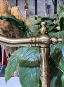 Resim İsaoğlu Yapı Mutfak Bataryası Mat Gold Evye Musluğu Rustik Tasarım Mutfak Bataryası Fırçalanmış Mat Gold Dore Gold 