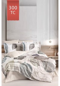 Resim Varol Royal Saten 300tc Nevresim Takımı Çift Nevresimli Family Size - Folia Çok Renkli 