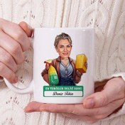 Resim Temizlik Delisi Anne Karikatürlü Kupa Bardak 