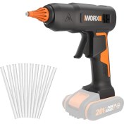 Resim WX045.9 20VOLT 11MM Profesyonel Sıcak Mum Silikon Tabancası + 10 Silikon (Akü Dahil Değildir) 